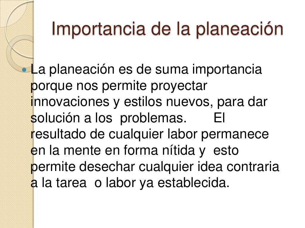 Planeación como función administrativa