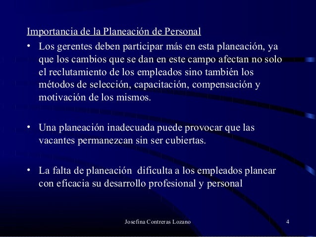 Planeación de personal GH