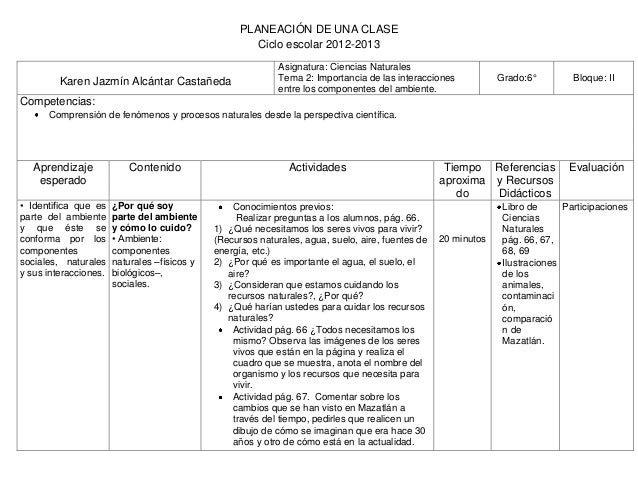 Planeación de una clase