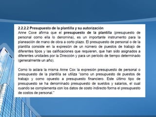 Planeación y control de plazas