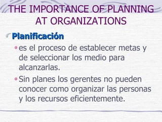 Planeación y Estrategia de la Gerencia | PPT