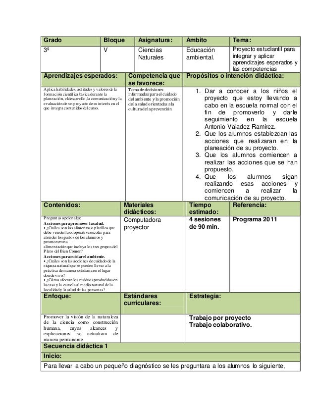 Planeacion ciencias naturales