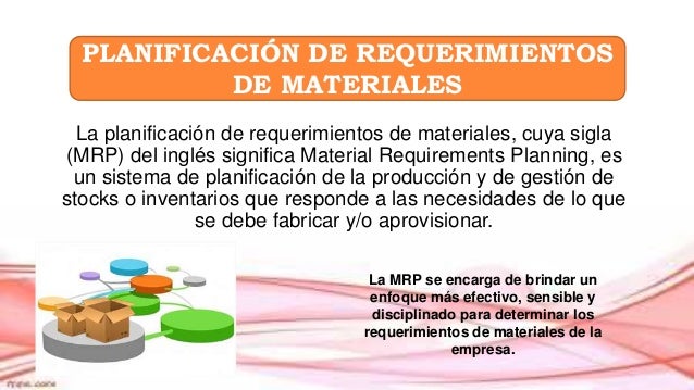 Planeacion de Requerimiento de Materiales
