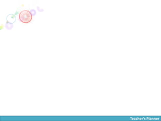 Teacher’s Planner
 