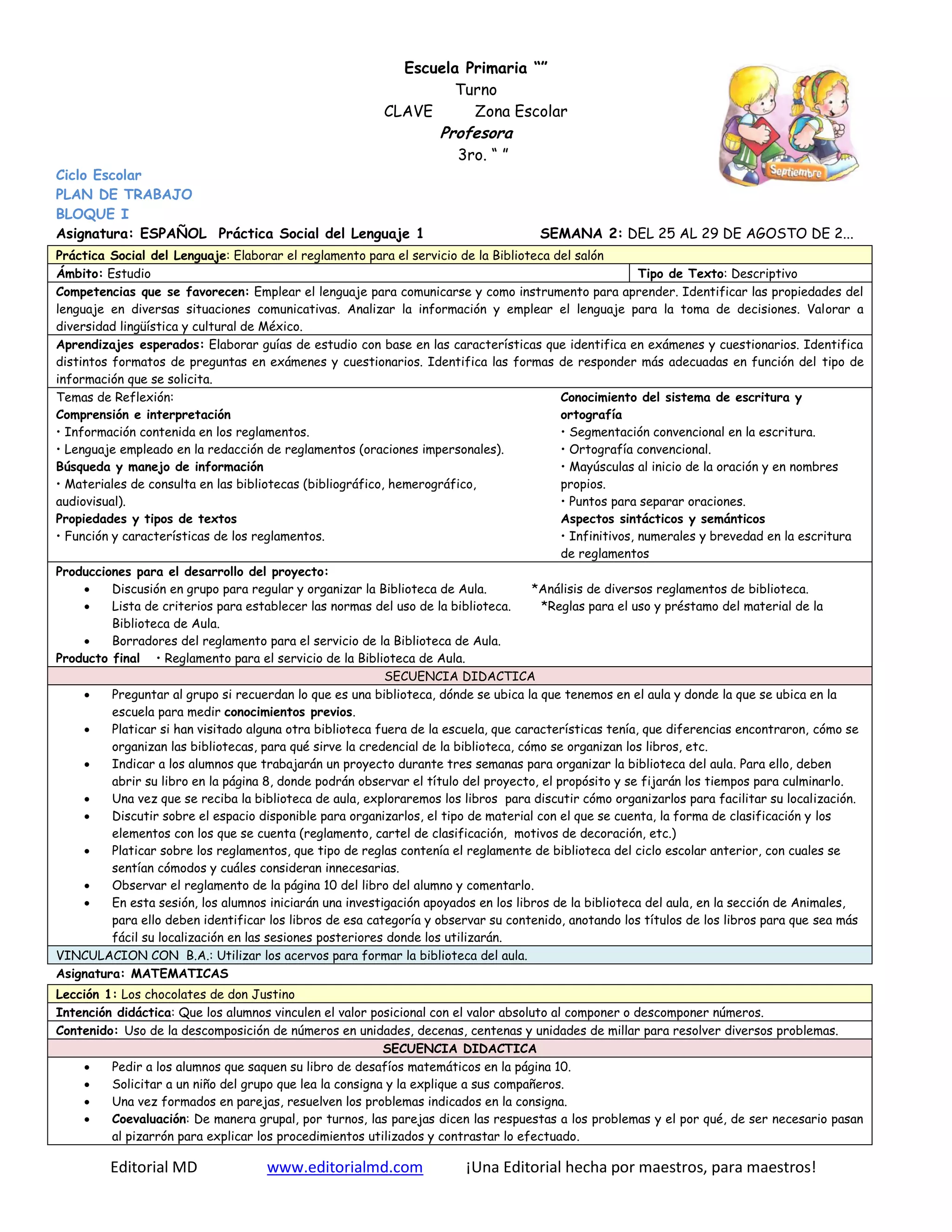 Planeaciones de tercer grado de primaria | PDF