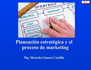 2- 1
Planeación estratégica y el
proceso de marketing
Mg. Marcelo Linares Castillo
 