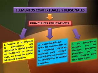 ELEMENTOS CONTEXTUALES Y PERSONALES
 