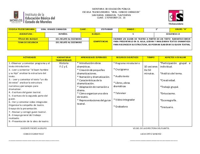 Planeacion telesecundaria nacho