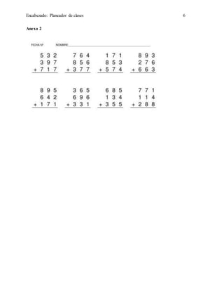 Encabezado: Planeador de clases 6
Anexo 2
 