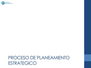 PROCESO DE PLANEAMIENTO
ESTRATEGICO
 