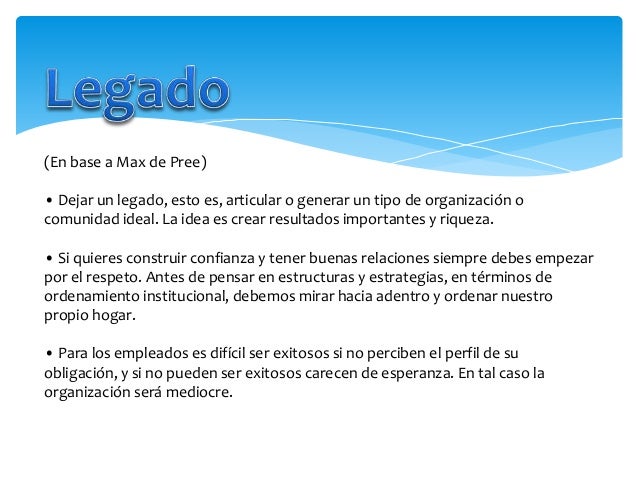 Planeamiento vs legado