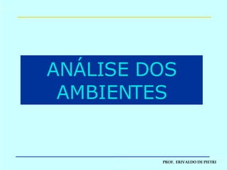 ANÁLISE DOS AMBIENTES 