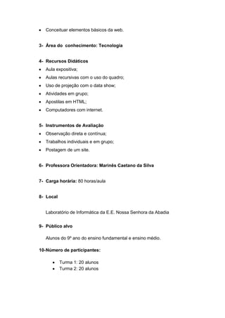 Planejamento web site