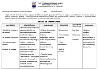 Planejamento 3º ano
