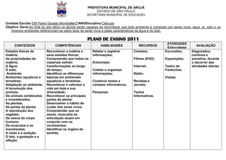 Planejamento 3º ano