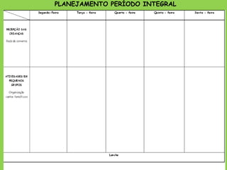 PLANEJAMENTO PERÍODO INTEGRAL 