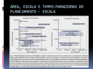 ÁREA, ESCALA E TEMPO:PARADIGMAS DO
PLANEJAMENTO - ESCALA

ESCALA:
 