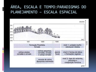 ÁREA, ESCALA E TEMPO:PARADIGMAS DO
PLANEJAMENTO – ESCALA ESPACIAL
 