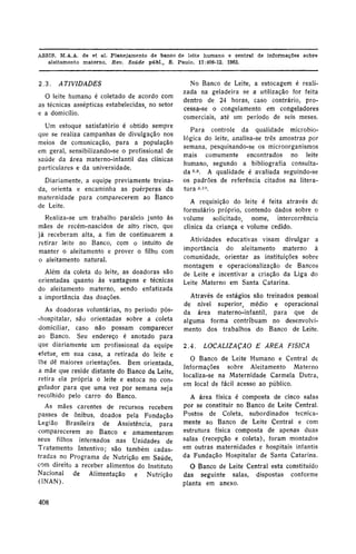 Planejamento De Banco De Leite Humano E Central