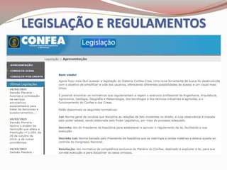 LEGISLAÇÃO E REGULAMENTOS
 