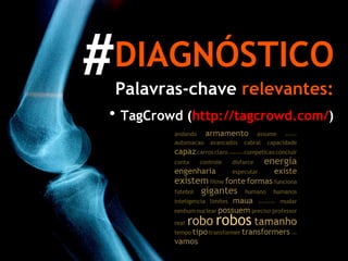 DIAGNÓSTICO Palavras-chave   relevantes: TagCrowd ( http://tagcrowd.com/ ) # 