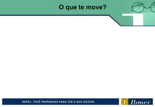 O que te move?
 