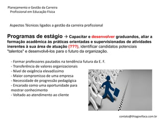 Planejamento e Gestão da Carreira Profissional em Educação Física | PDF