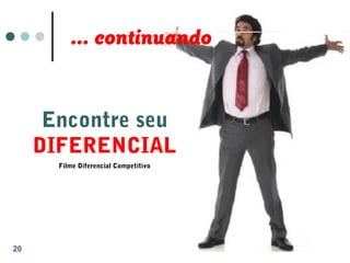 ... continuando
Encontre seu
DIFERENCIAL
Filme Diferencial Competitivo
20
 