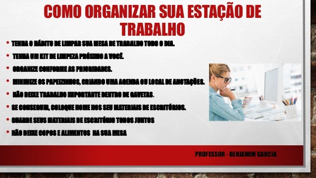 Curso de organizacao no trabalho