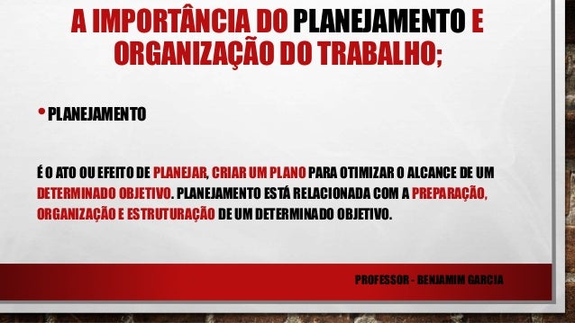 Curso de organizacao no trabalho