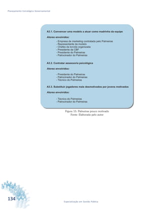 134 Especialização em Gestão Pública
Planejamento Estratégico Governamental
Figura 15: Palmeiras pouco motivado
Fonte: Elaborada pelo autor
 