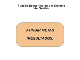 Função Específica de um Sistema
de Gestão
 