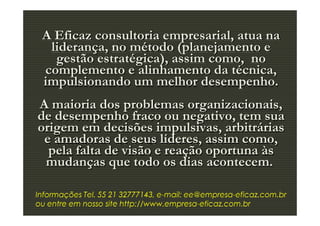 Planejamento estratégico - Consultoria empresarial | PDF