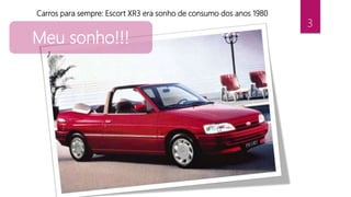 Carros para sempre: Escort XR3 era sonho de consumo dos anos 1980
Meu sonho!!!
3
 