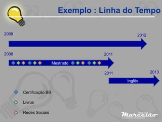 Exemplo : Linha do Tempo

2008                                             2012



2008                                 20...