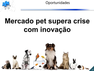 Mercado pet supera crise
com inovação
77Professor MSc. Daniel de Carvalho Luz | daniel.luz2020@hotmail.com | Mobile 15 9 9126 5571
Oportunidades
 