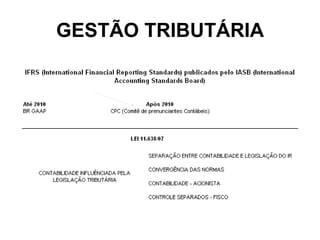 GESTÃO TRIBUTÁRIA
 