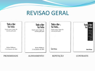 REVISAO GERAL
PROXIMIDADE CONTRASTEREPETIÇÃOALINHAMENTO
 