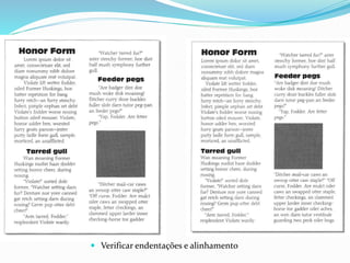  Verificar endentações e alinhamento
 