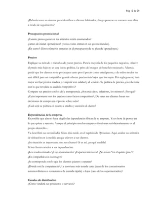 Plan empresarial para nuevos negocios
