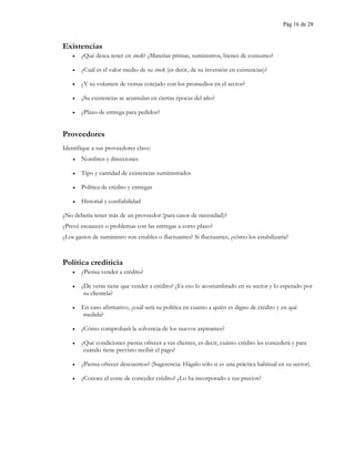 Plan empresarial para nuevos negocios