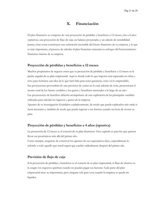 Plan empresarial para nuevos negocios