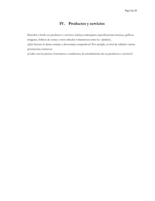 Plan empresarial para nuevos negocios