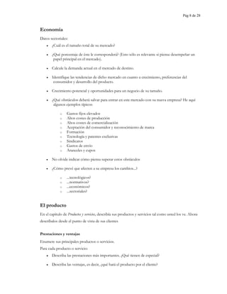 Plan empresarial para nuevos negocios