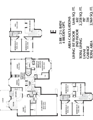 Plan e of estate homes in erinwood at vineyards naples florida