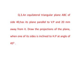 projections of planes | PPTX