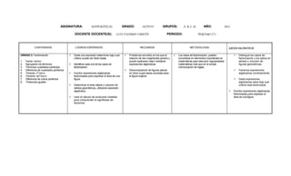 Planes de asignaturas 2011