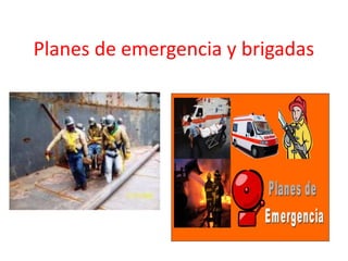 Planes de emergencia y brigadas
 