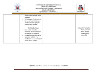 Planes de español para el área de primer grado | PDF