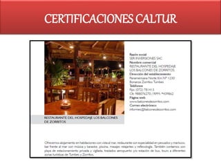 CERTIFICACIONES CALTUR
 